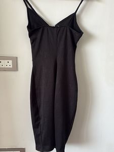 Chic Black Ruched Spaghetti Strap Dress