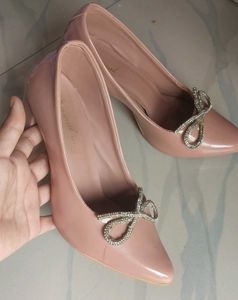 nude pink long heels