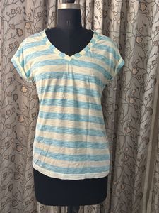 Striped V-Neck T-Shirt