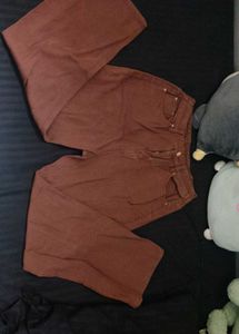 ᝰ.ᐟ Wide Leg Brown Jeans