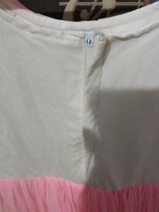 Girls Pink and White Dress