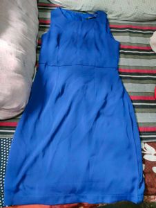 Elegant Blue Sleeveless Dress
