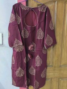 Bunaai Maroon Premium Cotton Suit Set