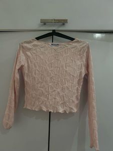 Cute Textured Long Sleeve Top