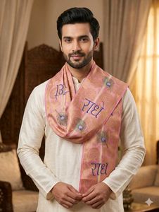 Elegant Pink Radhe Scarf