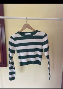 Zara Striped Long Sleeve  Top