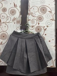 Pleated A-Line Mini Skirt