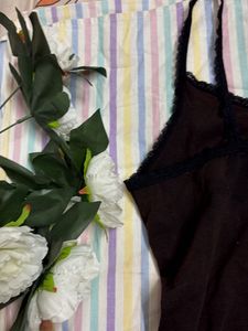 Black Lace Trim Camisole