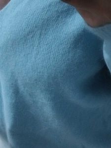 Blue V-Neck Knit Sweater