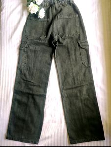 Price Drop 🥳 Green Denim Cargo Pants