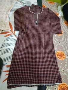 Chic Checked kurti with pant for Women