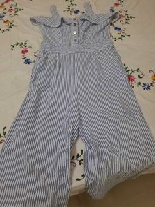 Blue And White Stripe Jumpsuit