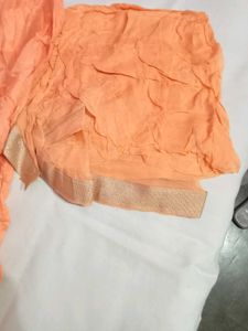 Elegant Orange kurti Set with Embellishments