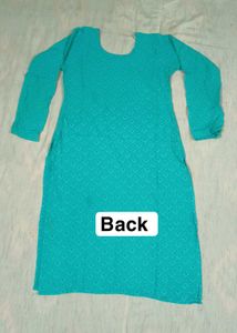 Teal Textured Kurta with salwar