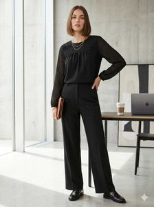 Elegant Black Long Sleeve Top