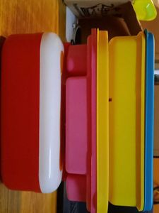 🆕NEW 3 Lunch Boxes + Pencil Box Combo Set