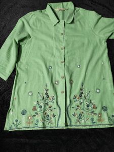 🌸Sage Green Embroidered Tunic On Sale!