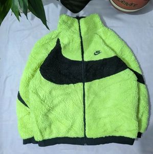 N*ke Neon Green Fleece Jacket