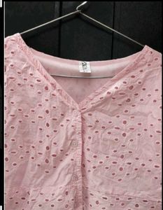 cute puff sleeve pink crop top