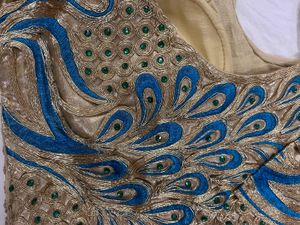 Exquisite Peacock Embroidered Blouse