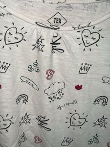 Cute Graphic Print Long Sleeve Top