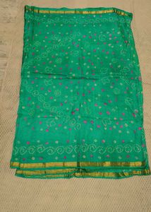 Green Bandhani Saree