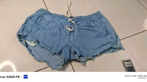 Light Blue Denim Shorts