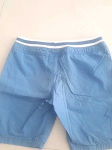 Blue Casual boy's Shorts with Drawstring