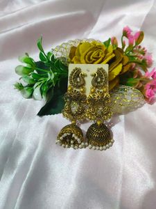 Antique Gold Long Earrings