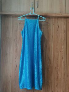 Vero Moda Blue Sequin Dress in Size M