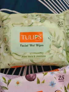 Tulips Facial wet wipes