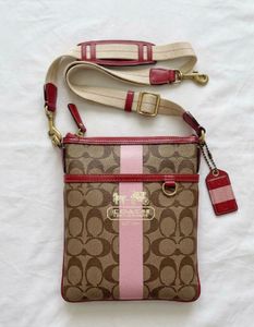 Coach Signature Stripe Crossbody Bag