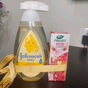 Johnson's Baby Shampoo & Dabur Kids Toothpaste