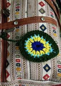 Boho Crochet Flower Hair Clip, keychain and bookma