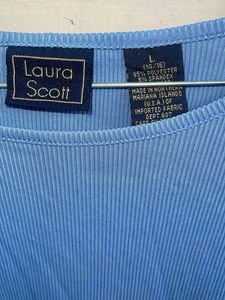 Light Blue Ribbed T-Shirt