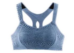 Stylish Blue Snake Print Sports Bra