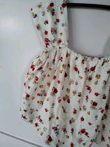 Floral Square neck balloon Top