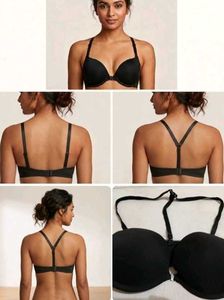 Black Push-Up Bra with Convertible Straps