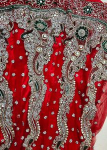 Stunning Red Embellished Ethnic lehnga