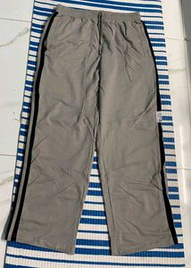 Men's Grey Track Pants with Black Stripes