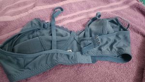 Vintage Blue Lace Trim Bra