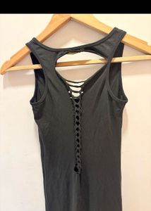 Black Strappy  Back Maxi Dress