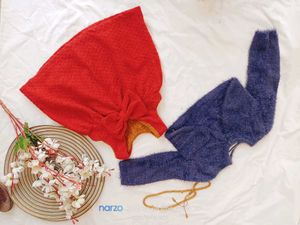 Girls Red Dress with Shrug