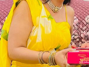 Vibrant Yellow Floral Lehenga Choli