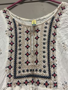 Beautiful White Kurta with Embroidery