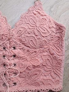 laces padded  corset top n short  combo