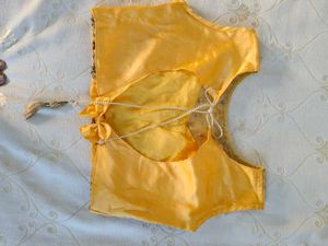 Embroidered Yellow Blouse &amp; Mint Lehenga Set