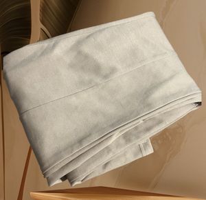 Stylish Beige Slit-Hem Pants Size S