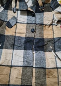 Plaid Wool Blend Jacket