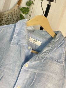 Uniqlo Light Blue Button-Up Shirt